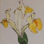 Kunstwerk gele iris