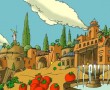 Kunstwerk Ruïnes en tomaten in Rome