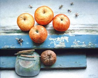 appels met bijen en hommel
