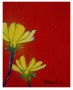 Kunstwerk flowers red/yellow