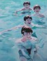 Kunstwerk Beatles swimming