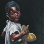 Kunstwerk meisje uit Malawi