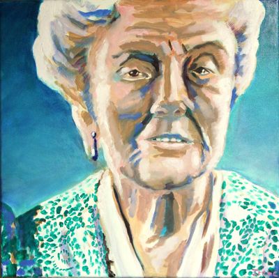 Portret van een oude dame