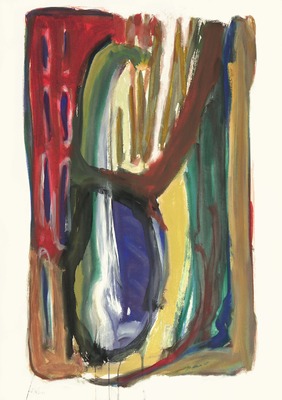 'Zonder titel, gouache nr. 6.130' - abstracte kunst op aquarel-papier 'Zonder titel, gouache nr. 6.130' - abstracte kunst op aquarel-papier