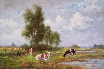 Hollands plassenlandschap met vee - 0632 - Hollands plassenlandschap met vee - 0632 -
