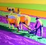 Kunstwerk plowing oxen
