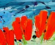 ~ Tulpenlandschap Rood - acrylverf op linnen - (60x90) ~ ~ Tulpenlandschap Rood - acrylverf op linnen - (60x90) ~