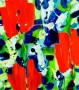 Kunstwerk ~ 3 Rode Tulpen - Acrylverf op linen (80x70) ~