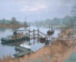 Kunstwerk Bootje Rijkswaterstaat op de IJssel bij de Steeg