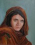 Kunstwerk portret: Afghaanse vrouw