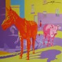 Kunstwerk il mulo e la vacca rosa