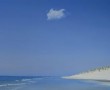 Kunstwerk (149)strand van Zeeland met wolk