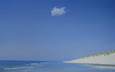 (149)strand van Zeeland met wolk