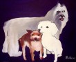 Kunstwerk in opdracht 3 honden