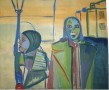 Kunstwerk Twee vrouwen in de stad