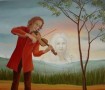 Kunstwerk de rode violist