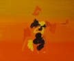 Kunstwerk An orange desert reflection