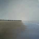(164)paaltjes op het strand