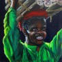 Kunstwerk Man met bos hout Malawi