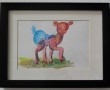 Kunstwerk -Blue and Deer-