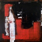 abstract rood zwart