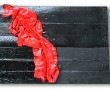 Compositie met zwart en rood Kunstwerk Compositie met zwart en rood