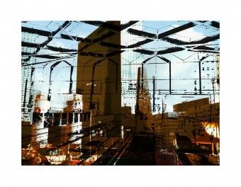 'Doorkijk op Rotterdam 1' - grafiek in digitale print