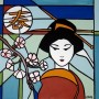 Kunstwerk Japanse vierjaar -getijden voorjaar