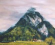 Kunstwerk Zwitsers landschap