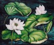 Kunstwerk realistisch.bloemstilleven: Lotusbloemen