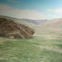 Kunstwerk Afghaans landschap