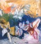 Kunstwerk Flowers and butterfly