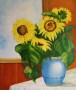Kunstwerk bloemen: Zonnebloemen(2)