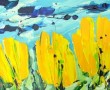 Kunstwerk ~ Tulpen-landschap Geel (60x80) ~