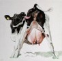 Kunstwerk likkende koe