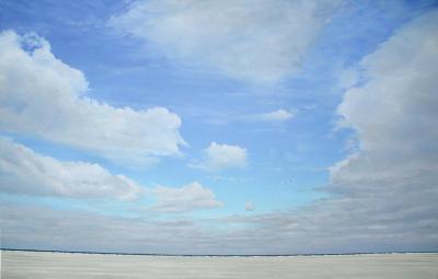 (102) strand, lucht en rood -wit object (102) strand, lucht en rood -wit object