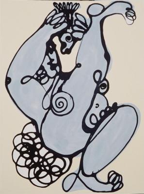blauw met vis blauw met vis