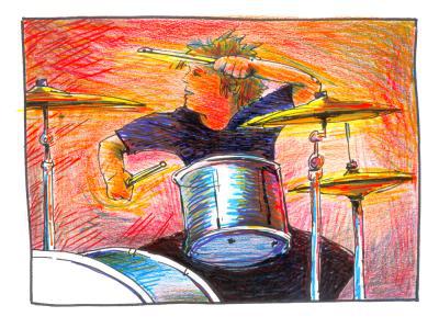 drummer on stage drummer on stage