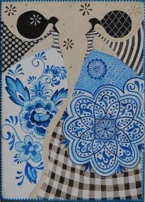 Vrouwen in Delfts Blauw. Vrouwen in Delfts Blauw.