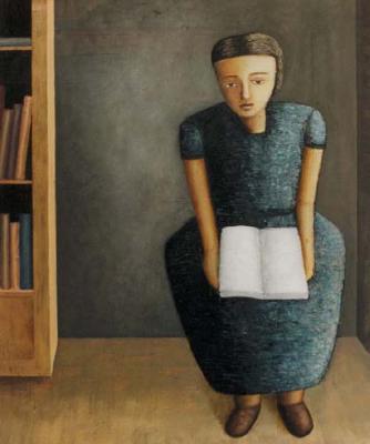 vrouw met boek vrouw met boek