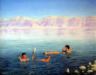 Floating on the Dead Sea