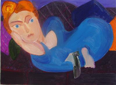 vrouw op sofa III vrouw op sofa III