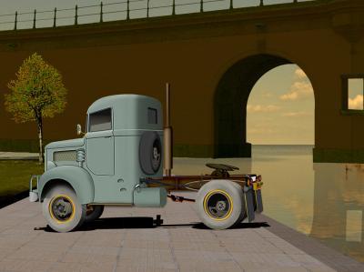 TRUCK next to a bridge TRUCK next to a bridge