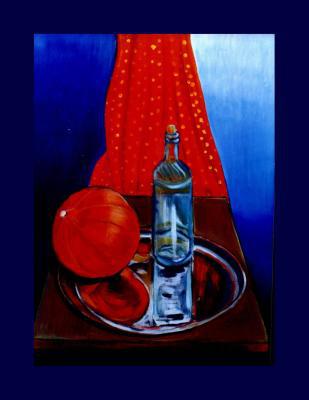 Stilleven met rood gordijn Stilleven met rood gordijn