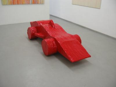 red sculpture