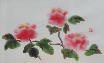 chinese penseelschildering:PIOENROOS chinese penseelschildering:PIOENROOS