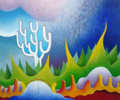 Landschap met cactus Landschap met cactus