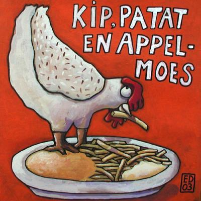 Kip, patat en appelmoes Kip, patat en appelmoes