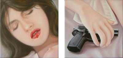head and handgun head and handgun