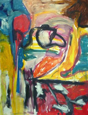 'Arabesk', kleurrijk & groot schilderij 'Arabesk', kleurrijk & groot schilderij